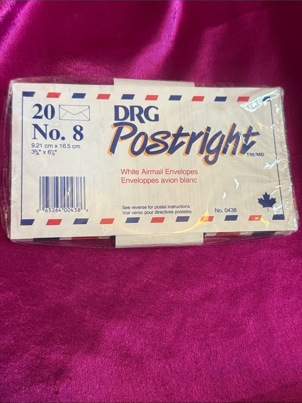 Vintage Eatons DRG Postright No. 8 White Airmail Envelopes. 20 envelopes.
